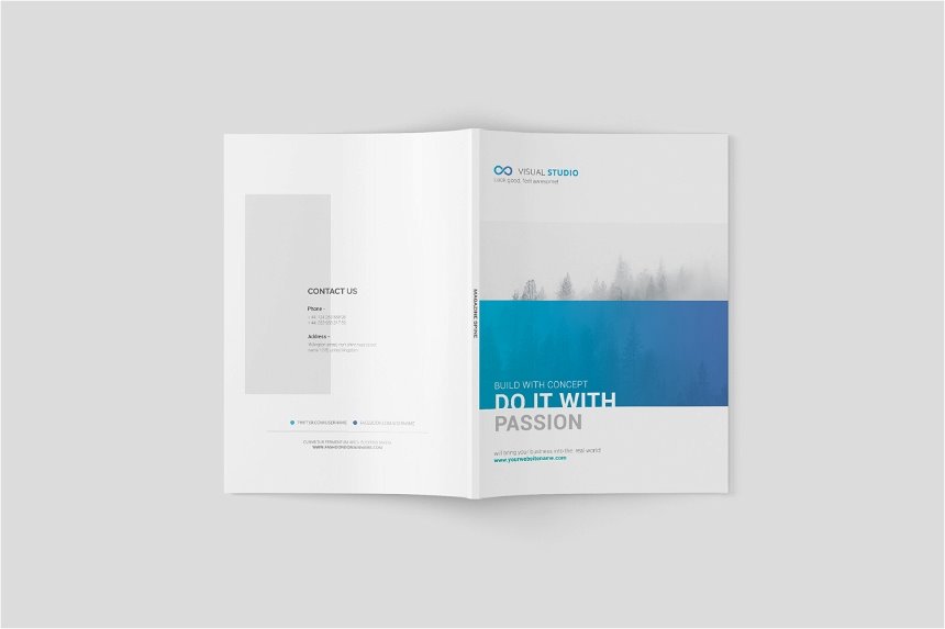 3 Views of A4 Magazine Mockup FREE PSD