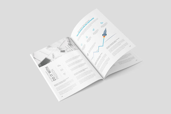 3 Views of A4 Magazine Mockup FREE PSD