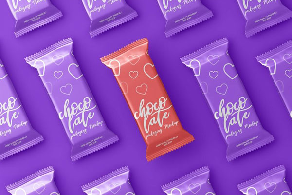 3 Visions of Candy Bar Packaging Mockup FREE PSD