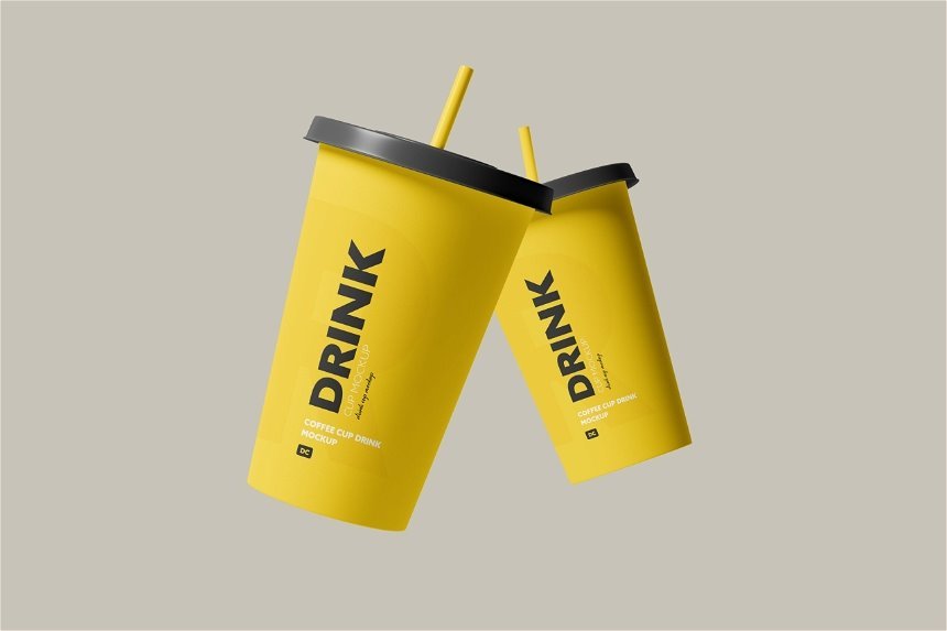 3 Visions of Drink Cup Mockup FREE PSD