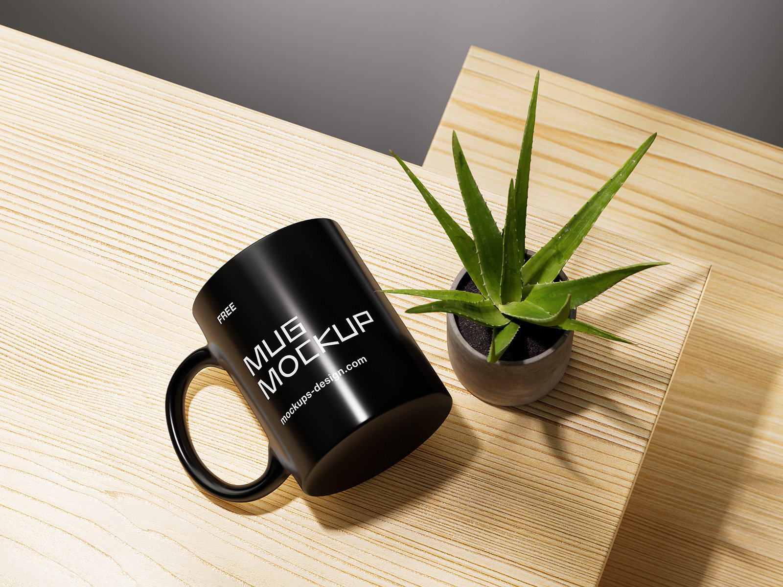 4 Mug Mockups with Shadows FREE PSD