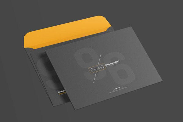 4 Sights of 6x9 Inch Envelope Mockup FREE PSD