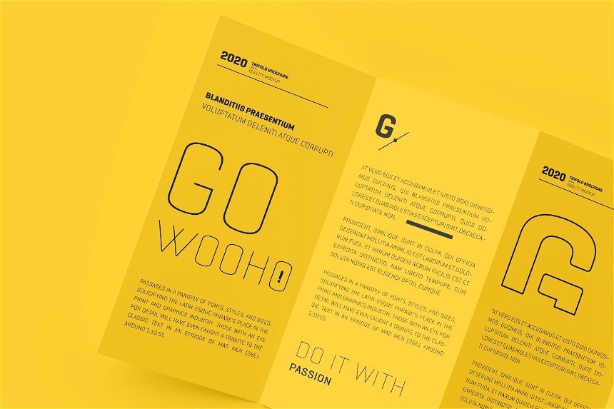 4 Sights of DL 4 Fold Brochure Mockup FREE PSD