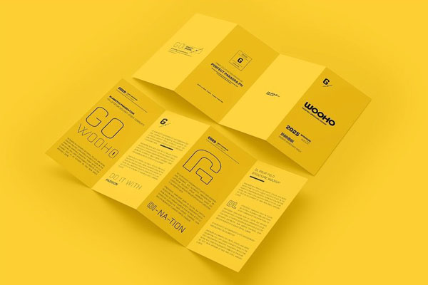 4 Sights of DL 4 Fold Brochure Mockup FREE PSD