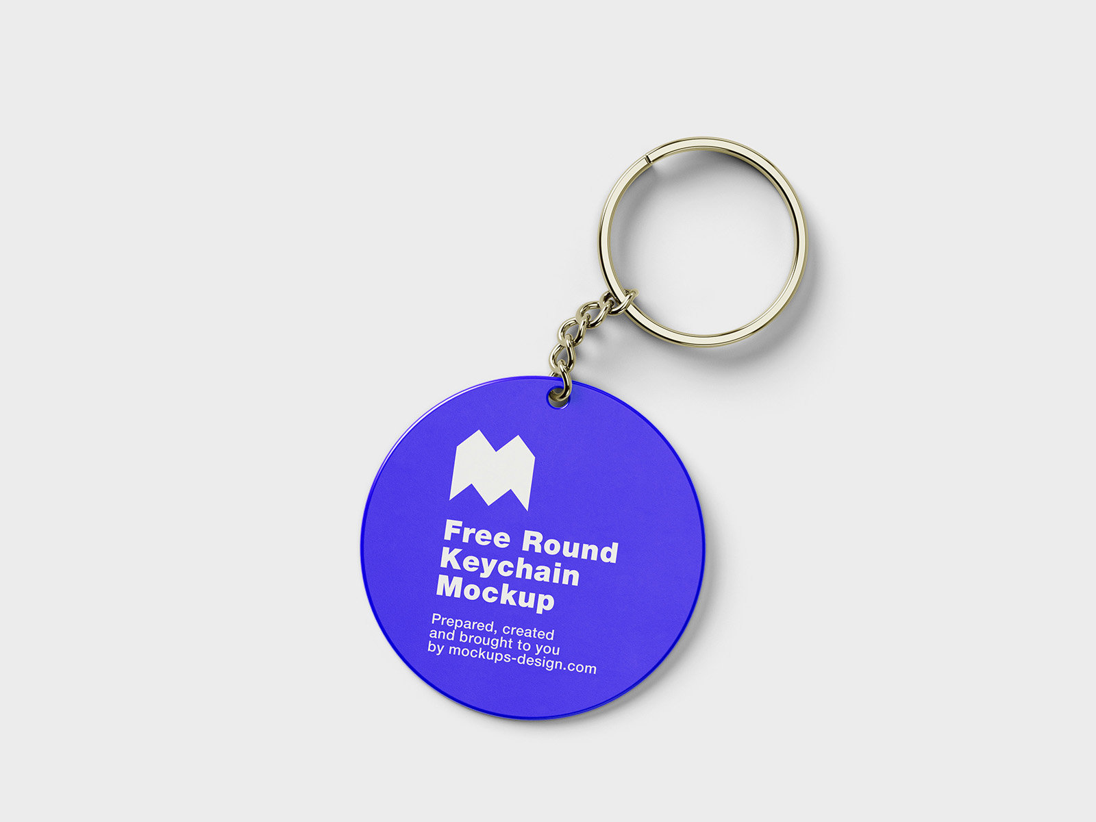 4 Varied Shots of Rounded Keychain Mockup FREE PSD