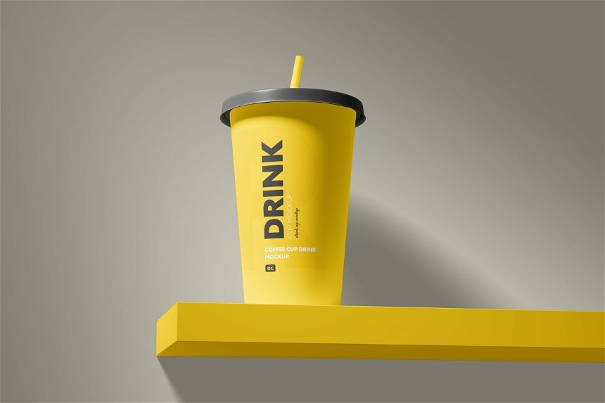 4 Visions of Paper Drink Cups Mockup FREE PSD