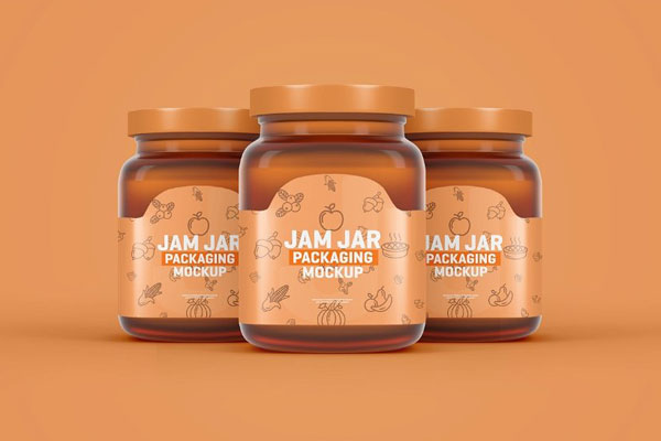 5 Showcases of Jam Jar Mockup FREE PSD