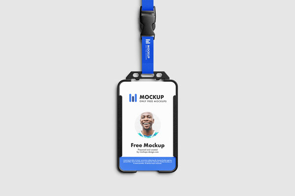 5 Varied Showcases of Plastic ID Holder Mockup FREE PSD