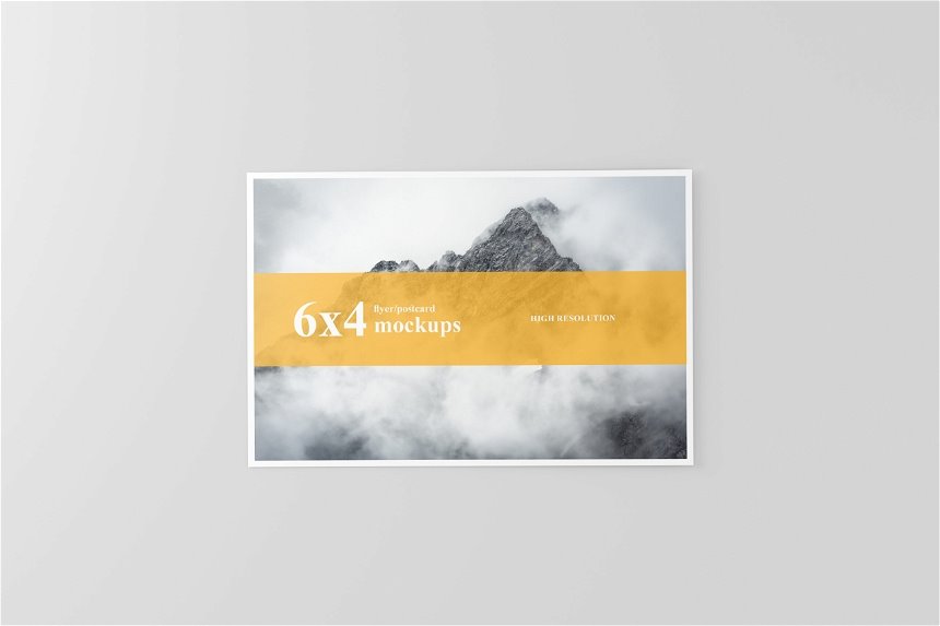 6x4 Postcard Flyer Mockup in 3 Sights Free Download | Resource Boy