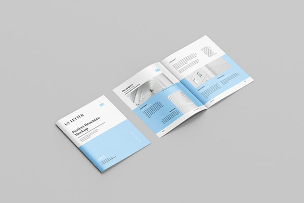8 Mockups of US Letter Brochures in Varied Shots FREE PSD