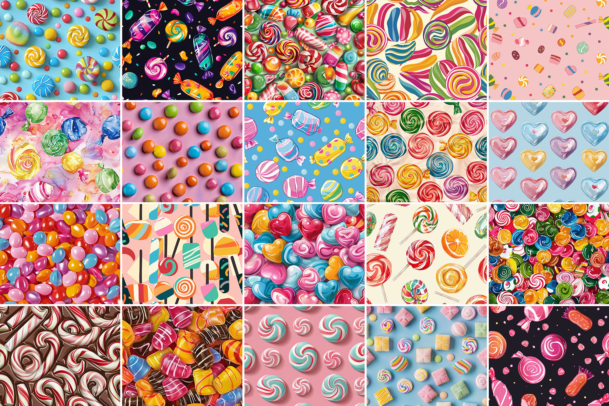 Free Candy Patterns (500+ Seamless Patterns)