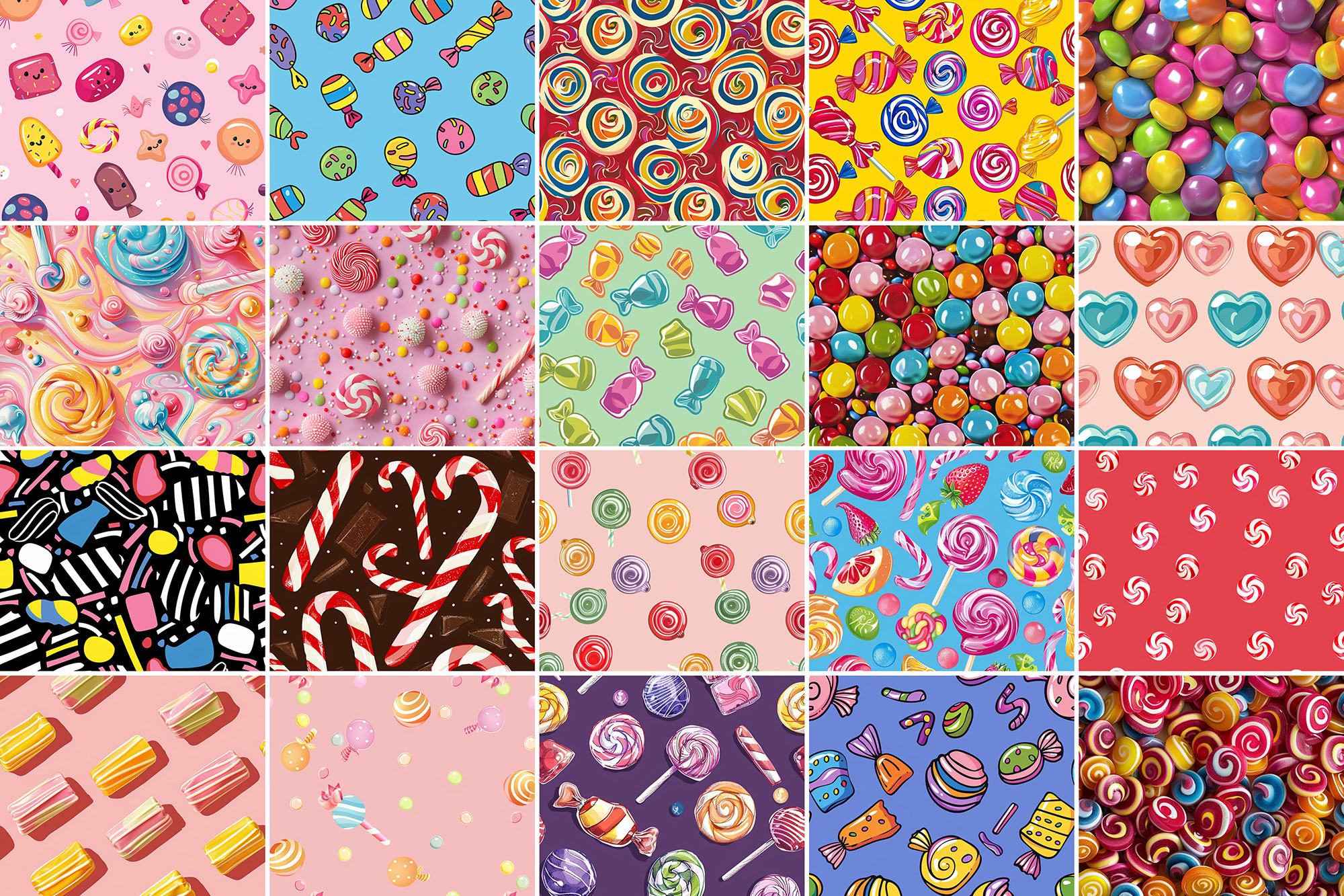 Free Candy Patterns (500+ Seamless Patterns)