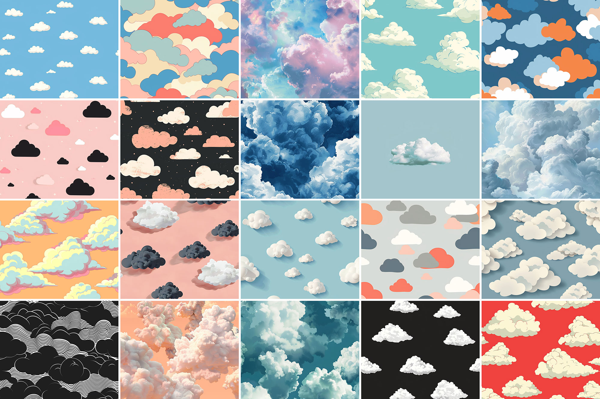 Free Cloud Patterns (400+ Seamless Patterns)