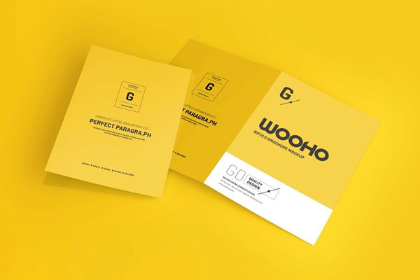 A4 Bifold Brochure Mockup in 3 Shots FREE PSD