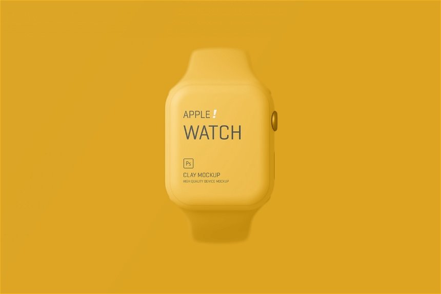 Apple Watch Clay Mockup in 5 Showcases FREE PSD
