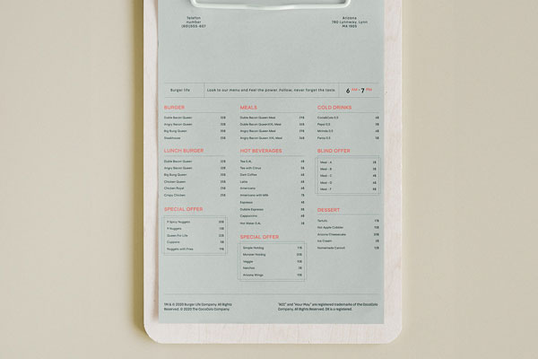 Facing View of Wooden Menu Mockup FREE PSD