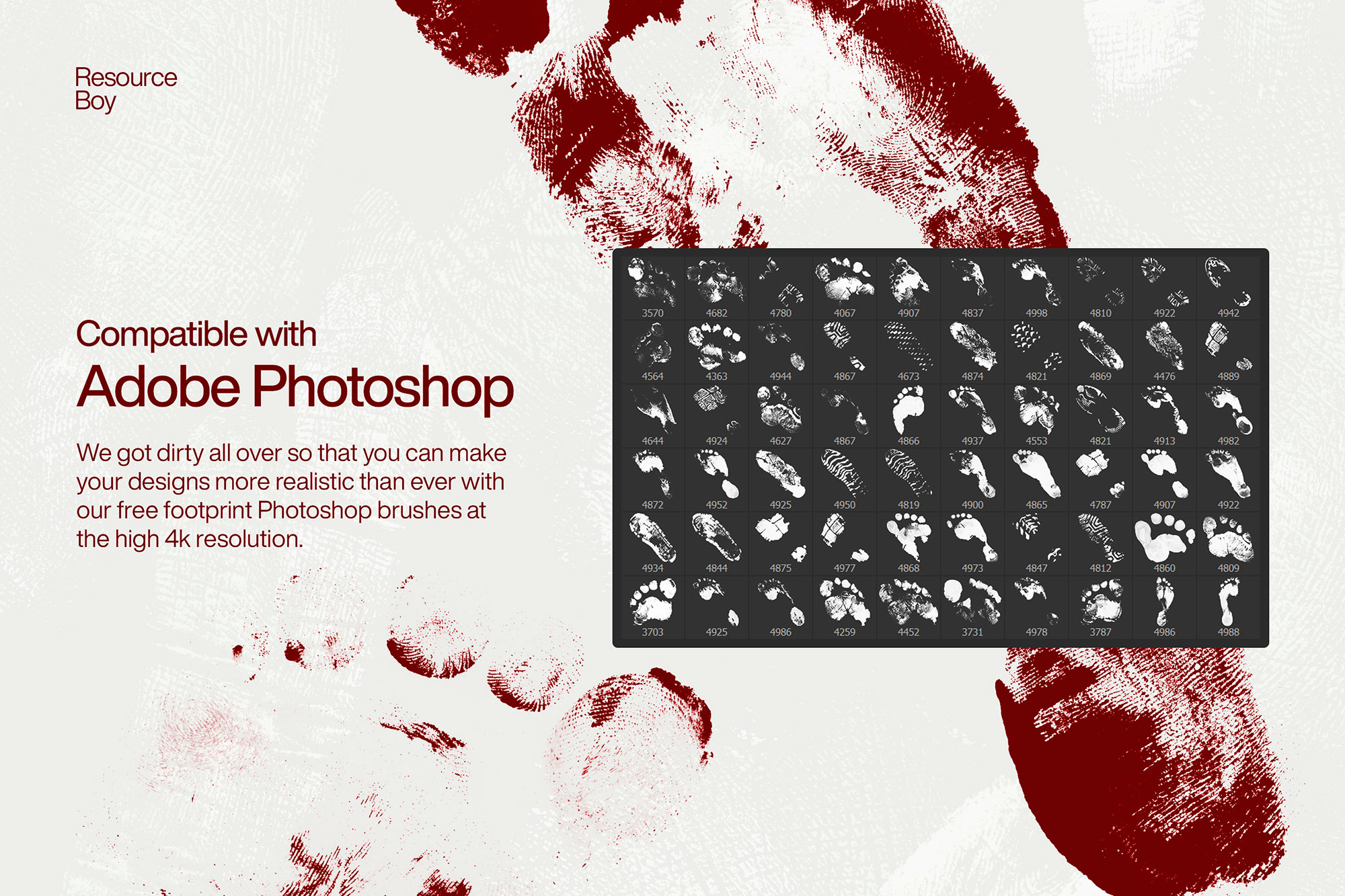 Free Footprint Photoshop Brushes