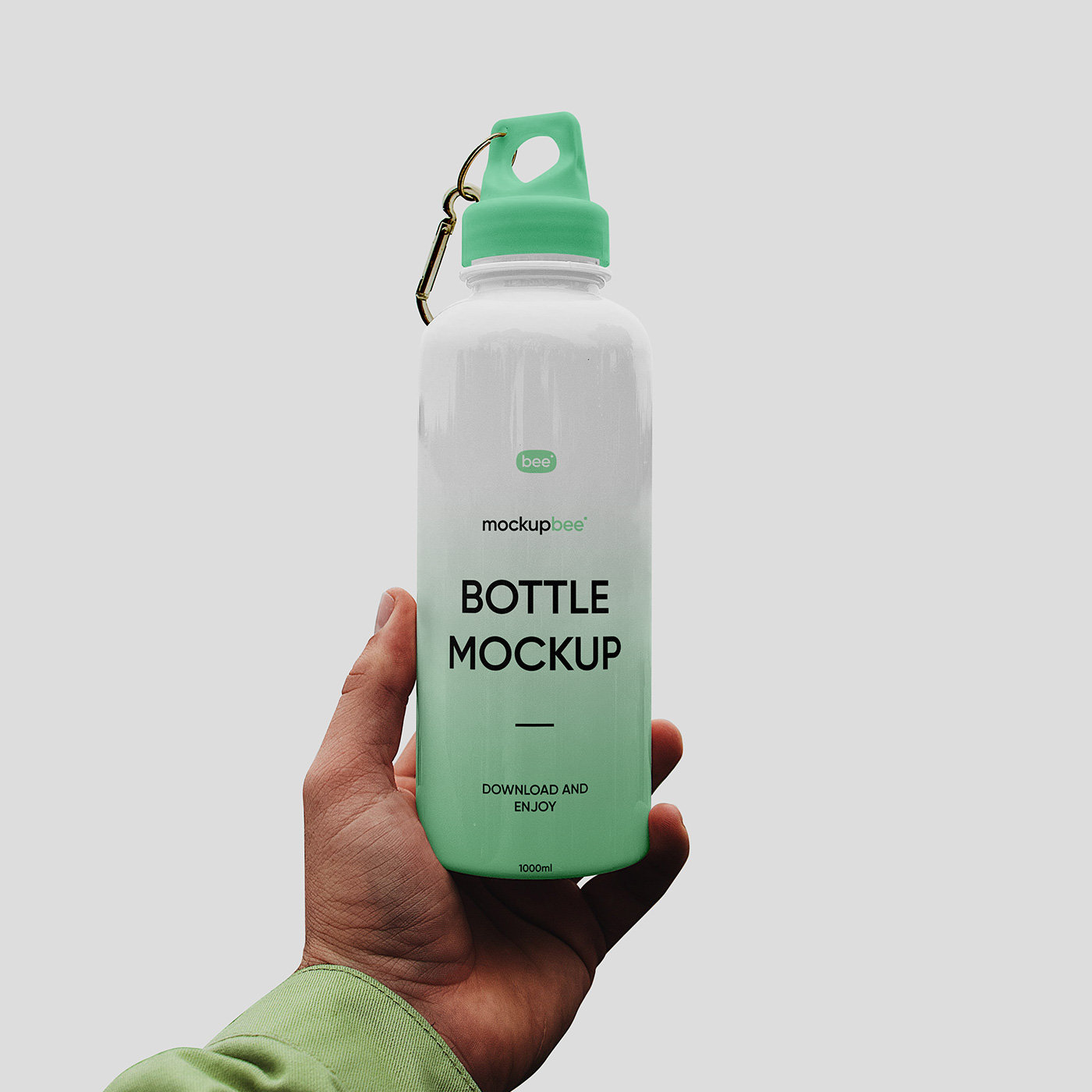 Front Sight of Metal Bottle Mockup in Hand Free Download | Resource Boy