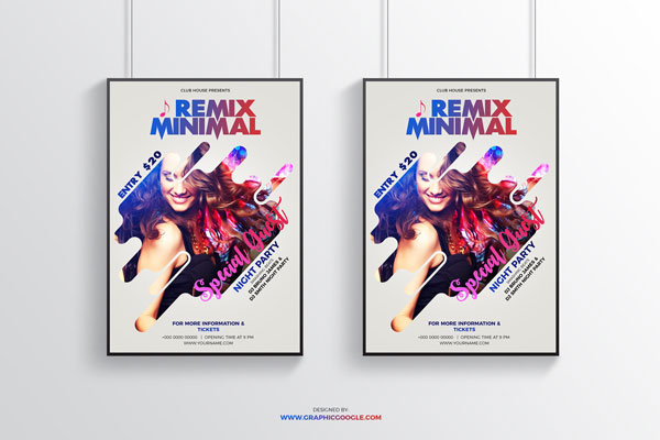 Modern Party Flyer Design Template FREE PSD