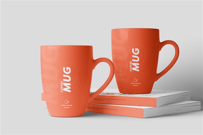 Mug Mockup in 4 Different Visions FREE PSD