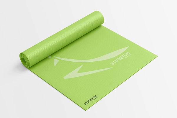 Perspective Showcase of Rolled Yoga Mat Mockup FREE PSD