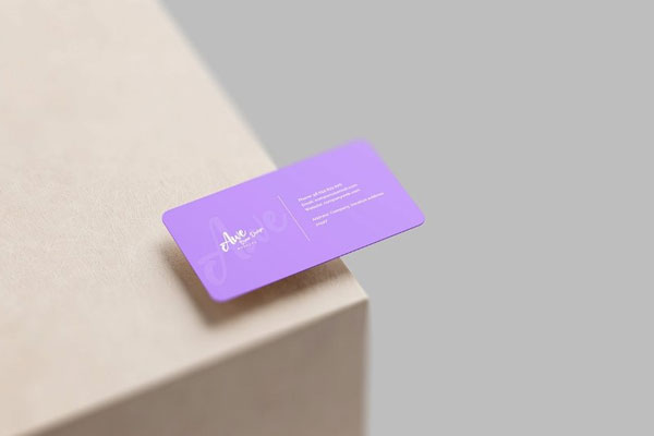 Perspective Vision of Business Card Mockup FREE PSD