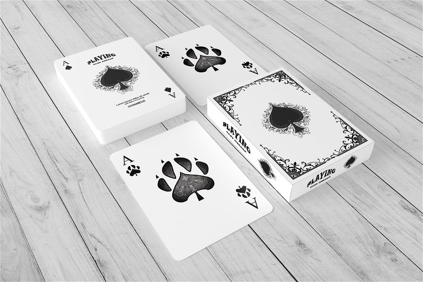 Playing Cards Mockup in 3 Views FREE PSD