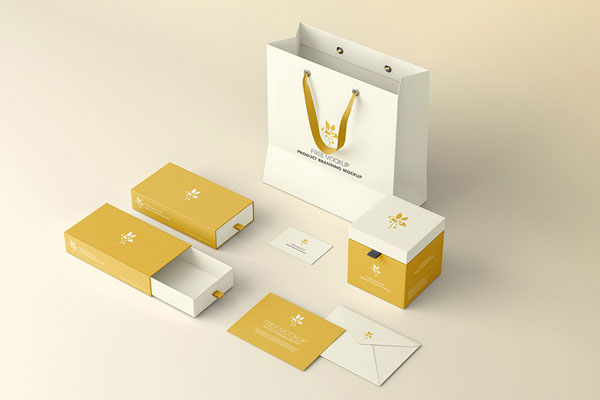 Product Branding Mockup in Perspective View FREE PSD