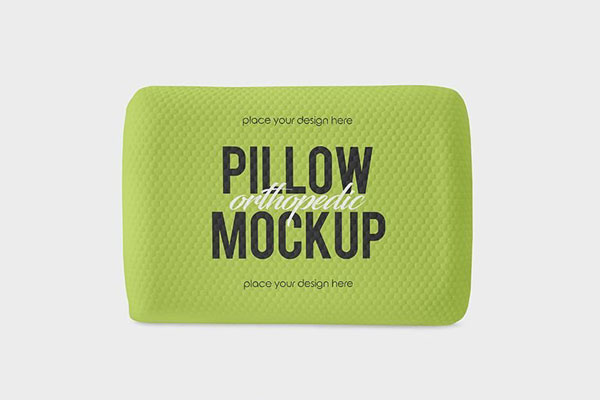 2 Different Views of Orthopedic Pillow Mockups FREE PSD