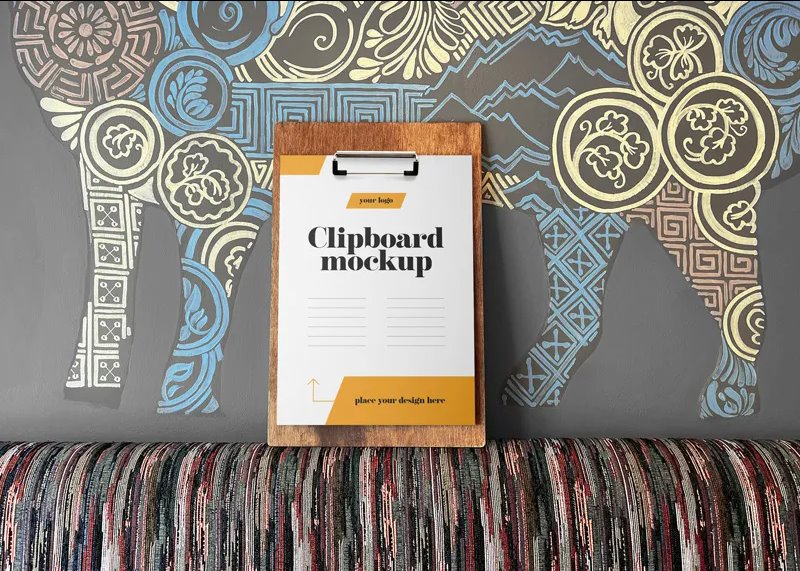 2 Sights of Clipboard Menu Mockup FREE PSD