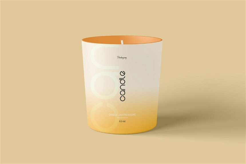 3 Views of Candle Glass Packaging Mockup FREE PSD