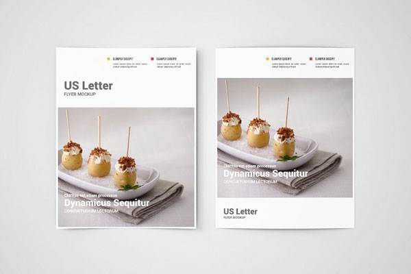 4 Sights of US Letter Flyer Mockup FREE PSD