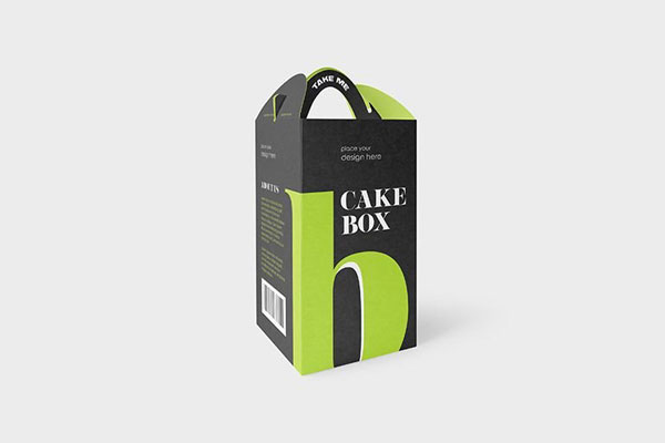 Cake Box Mockup in Perspective View Free Download | Resource Boy