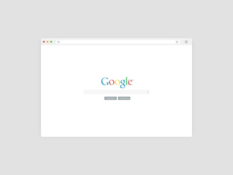 Clean Browser Mockup in Facing View FREE PSD