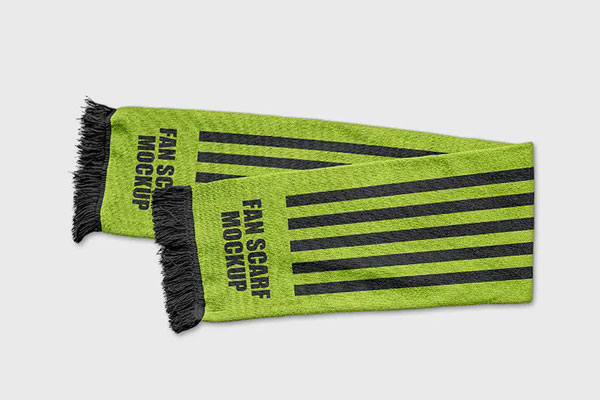 Facing Sight of Fan Scarf Mockup FREE PSD