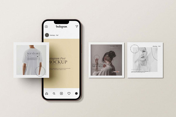 Instagram Post Mockup in Facing Showcase Free Download | Resource Boy