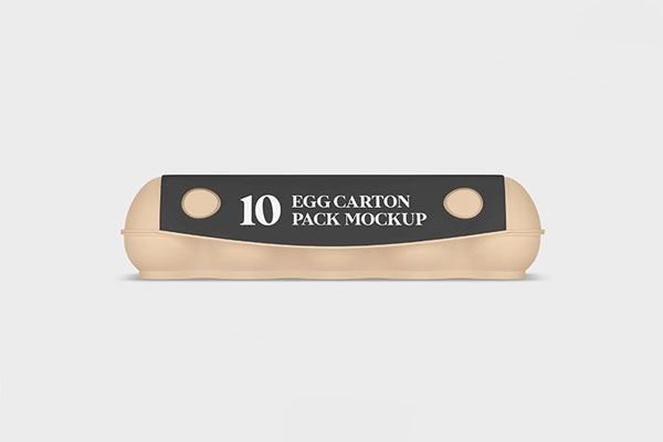 Side Sight of Egg Carton Pack Mockup FREE PSD