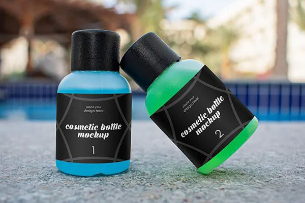 3 Sights of Plastic Cosmetic Bottle Mockup FREE PSD