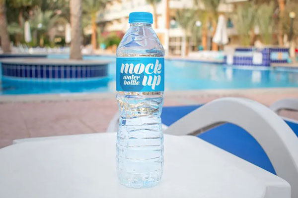 4 Sights of Water Bottle Mockup FREE PSD