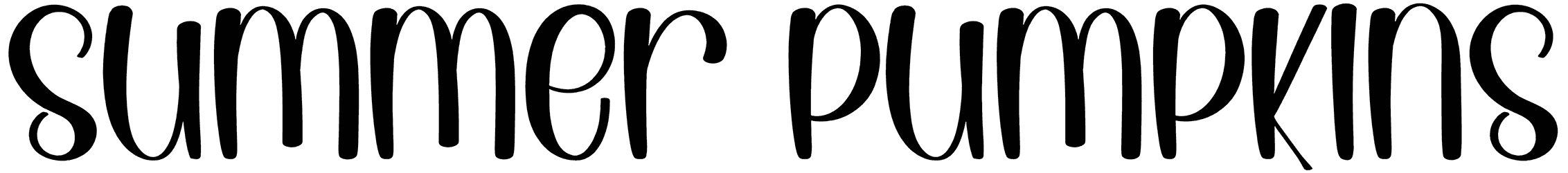 Summer Pumpkins Font