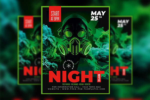 Cool Night Club Party Flyer / Instagram Post Template Free Download ...