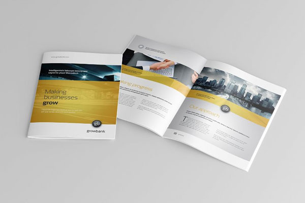 US Letter Brochure Mockup in 3 Sights FREE PSD
