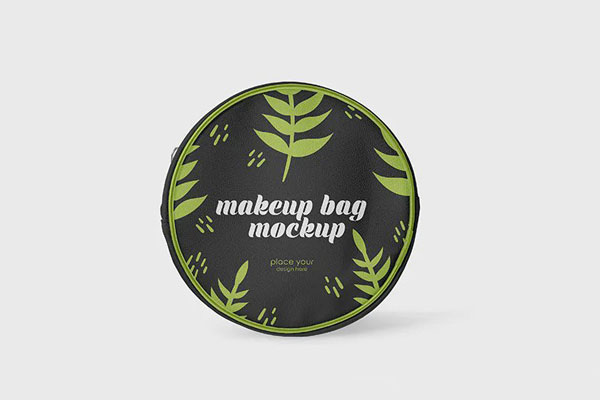 2 Shots of Makeup Bag Mockup FREE PSD
