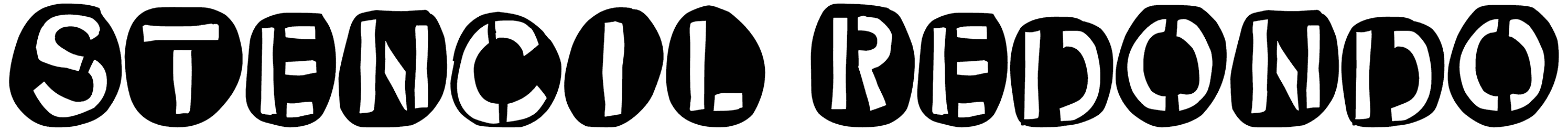 Stencil Redondo Font