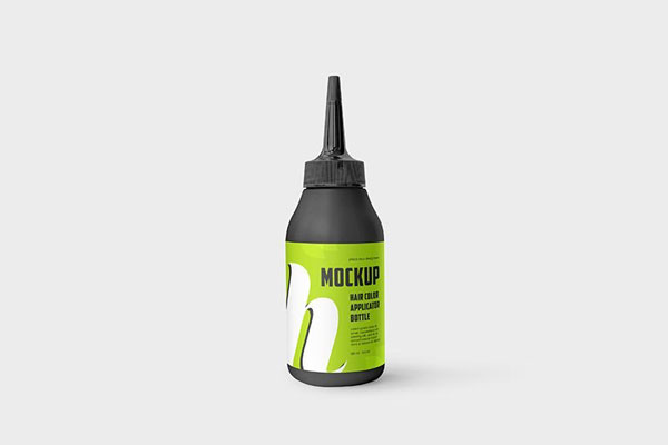 Front Vision of Hair Color Applicator Bottle Mockup FREE PSD