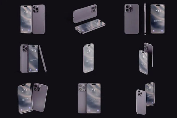 iPhone 14 Pro Max Mockup in 9 Various Sights FREE PSD