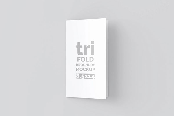 3 Minimal Trifold Brochure Mockups in Different Angles FREE PSD