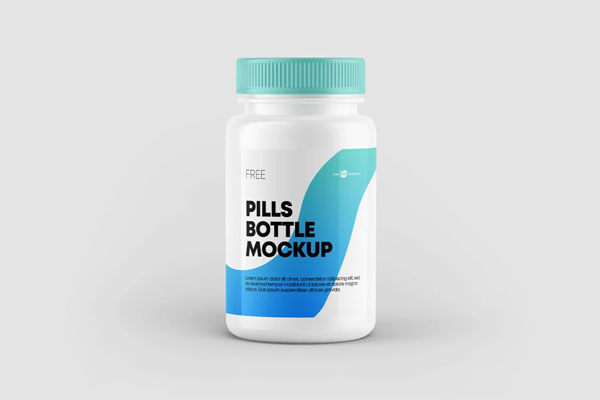 3 Shots of Pills Bottle Mockup FREE PSD