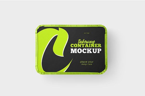 3 Shots of Takeaway Food Delivery Container Mockup FREE PSD