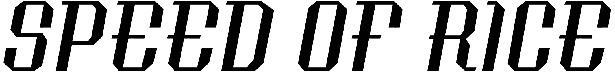 Speed Of Rice Font